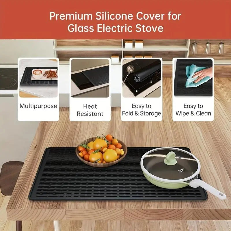 Mroace Heat Resistant Silicone Stove Top Cover Mat