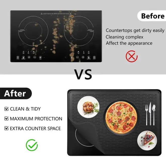Mroace Heat Resistant Silicone Stove Top Cover Mat