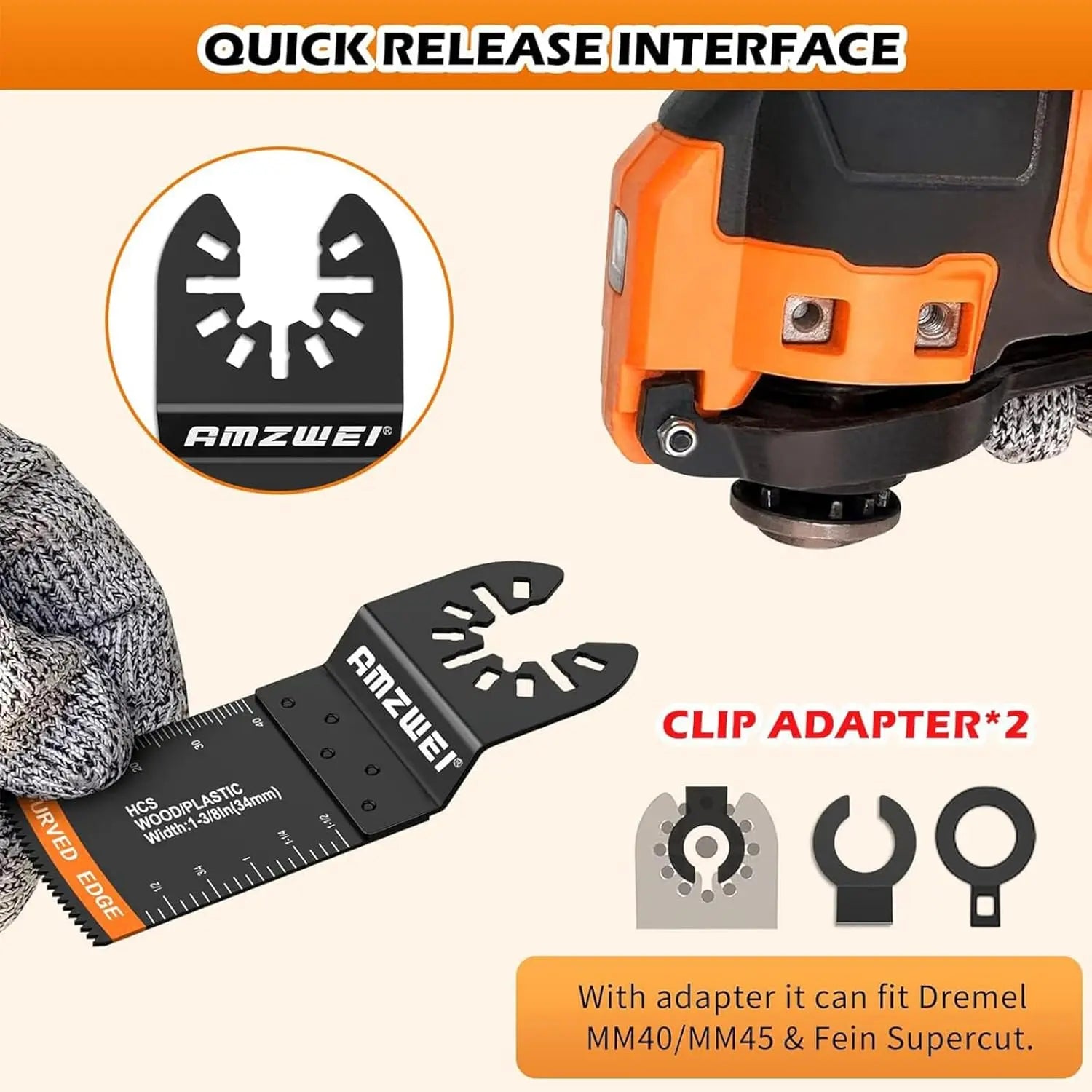 Mroace 154-Piece Oscillating Saw Blade and Sanding Kit