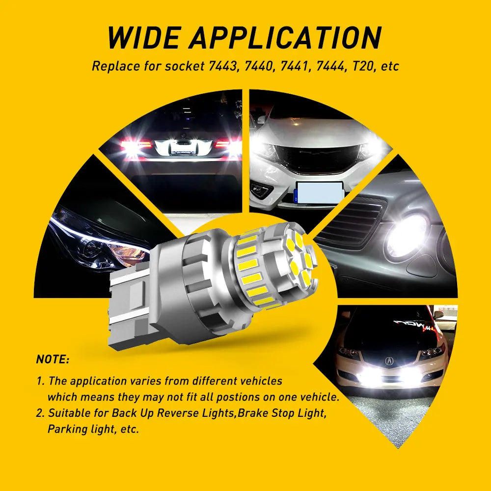 Mroace Super-Bright 6000K T20 LED Bulbs