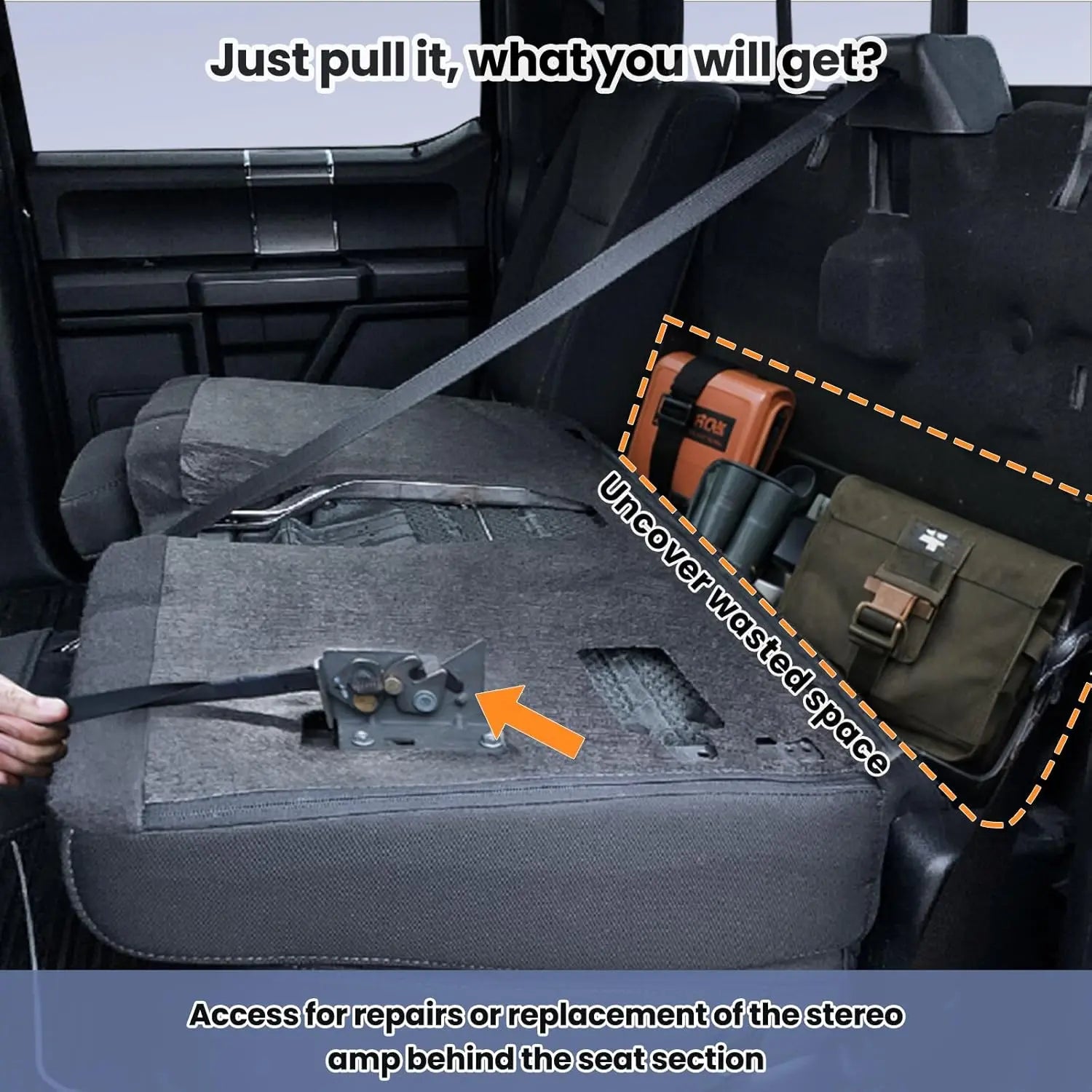 Mroace Rear Seat Quick Release Kit for F-150 & F-250/350 Trucks
