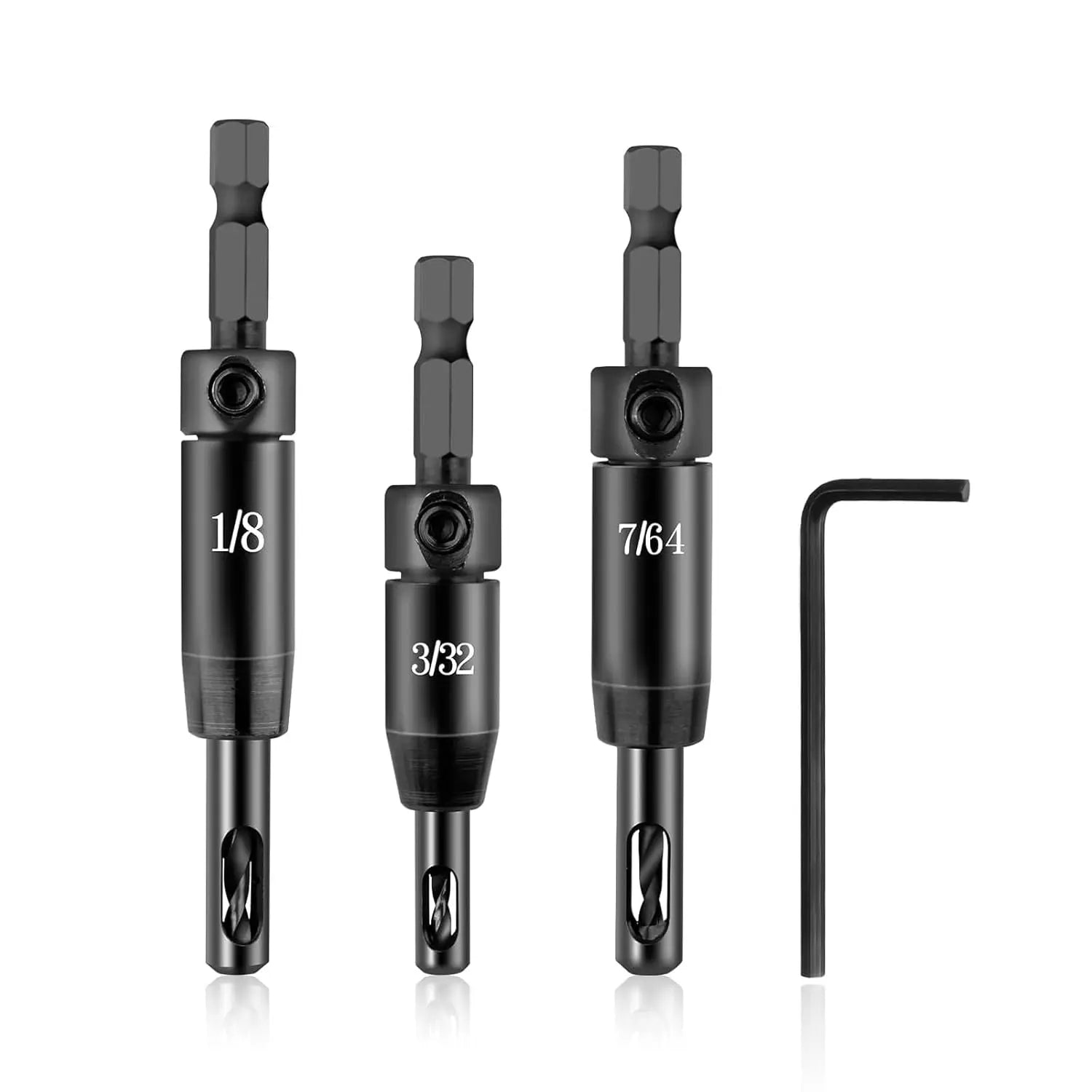 Mroace Self Centering Vix Drill Bit Set for Hinges and Pilot Holes