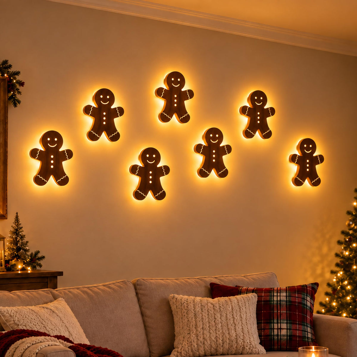 Mroace LED Wooden Reindeer Christmas Decoration
