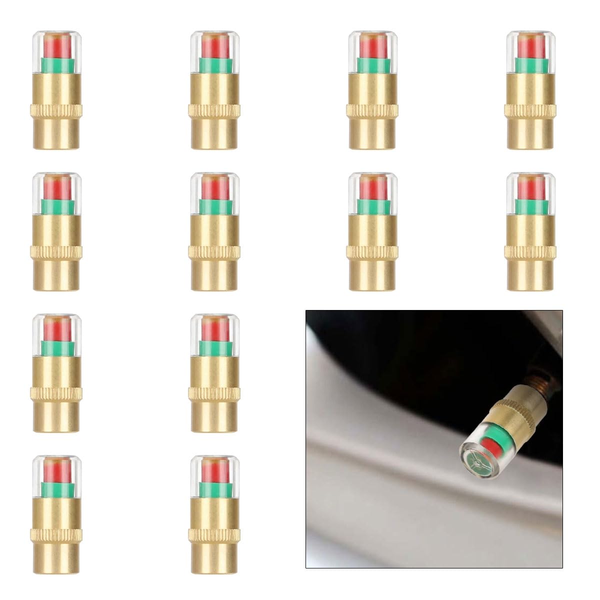 Mroace Tire Pressure Monitor Valve Stem Caps
