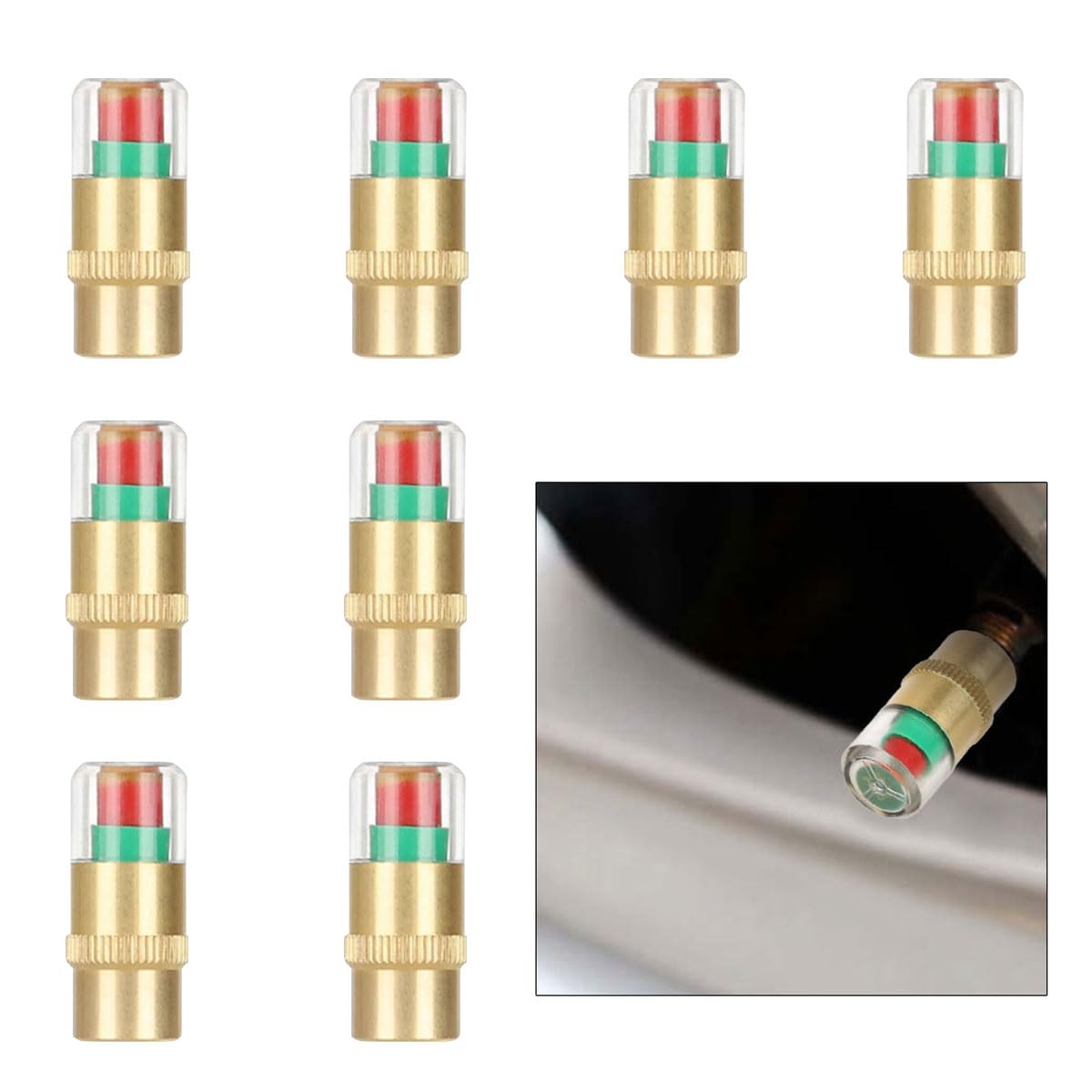 Mroace Tire Pressure Monitor Valve Stem Caps
