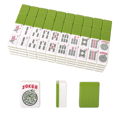 Mroace 166-Piece American Mahjong Tile Set in Green