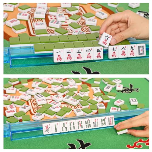 Mroace 166-Piece American Mahjong Tile Set in Green