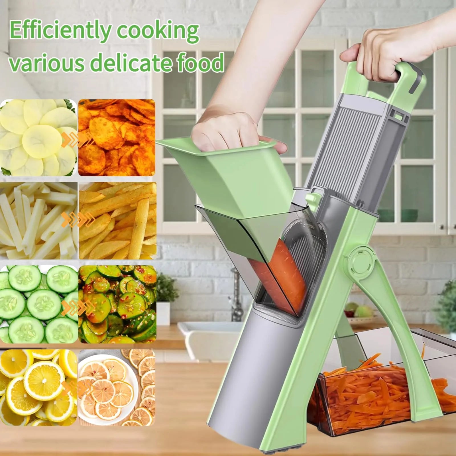 Mroace Adjustable Safe Mandoline Vegetable Slicer