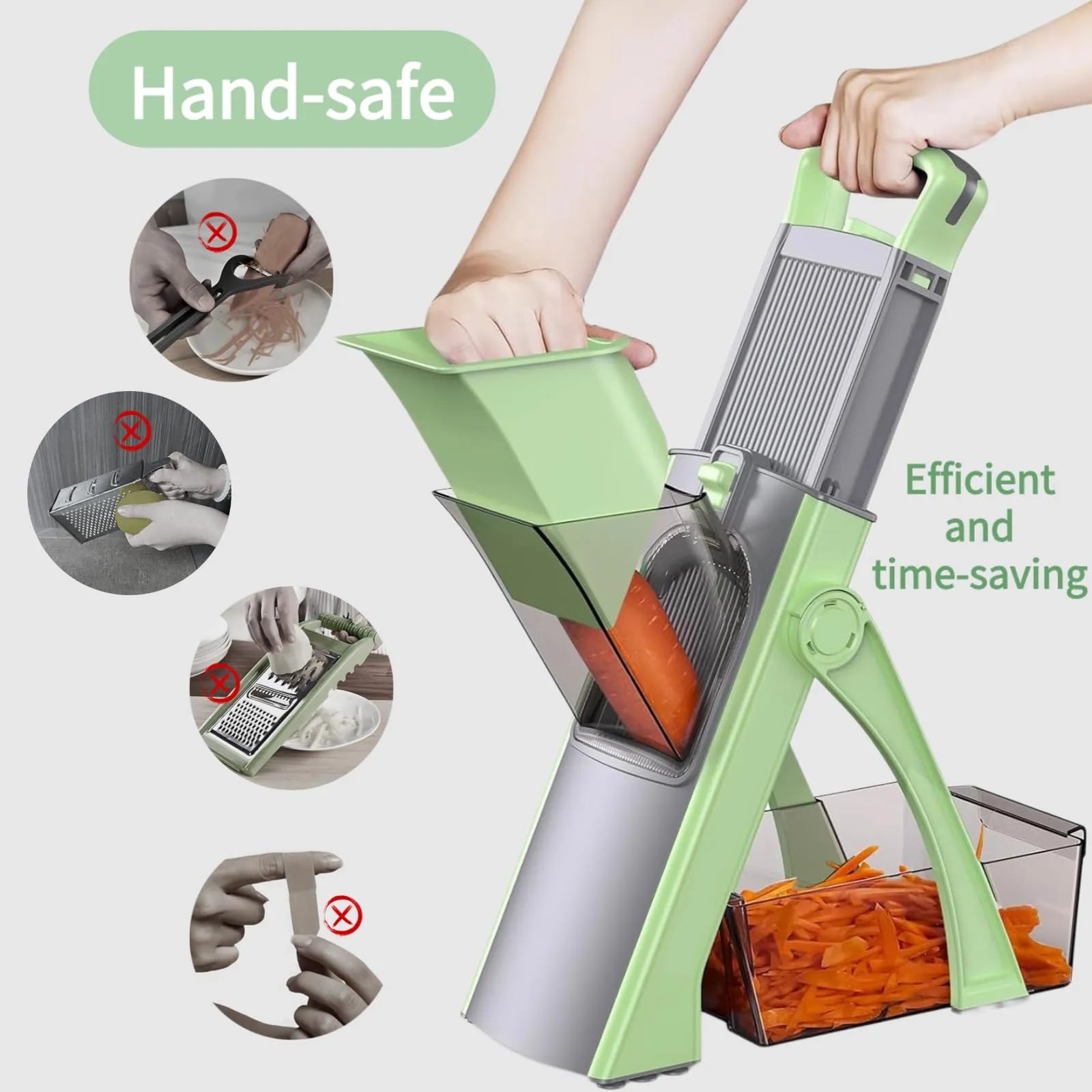 Mroace Adjustable Safe Mandoline Vegetable Slicer