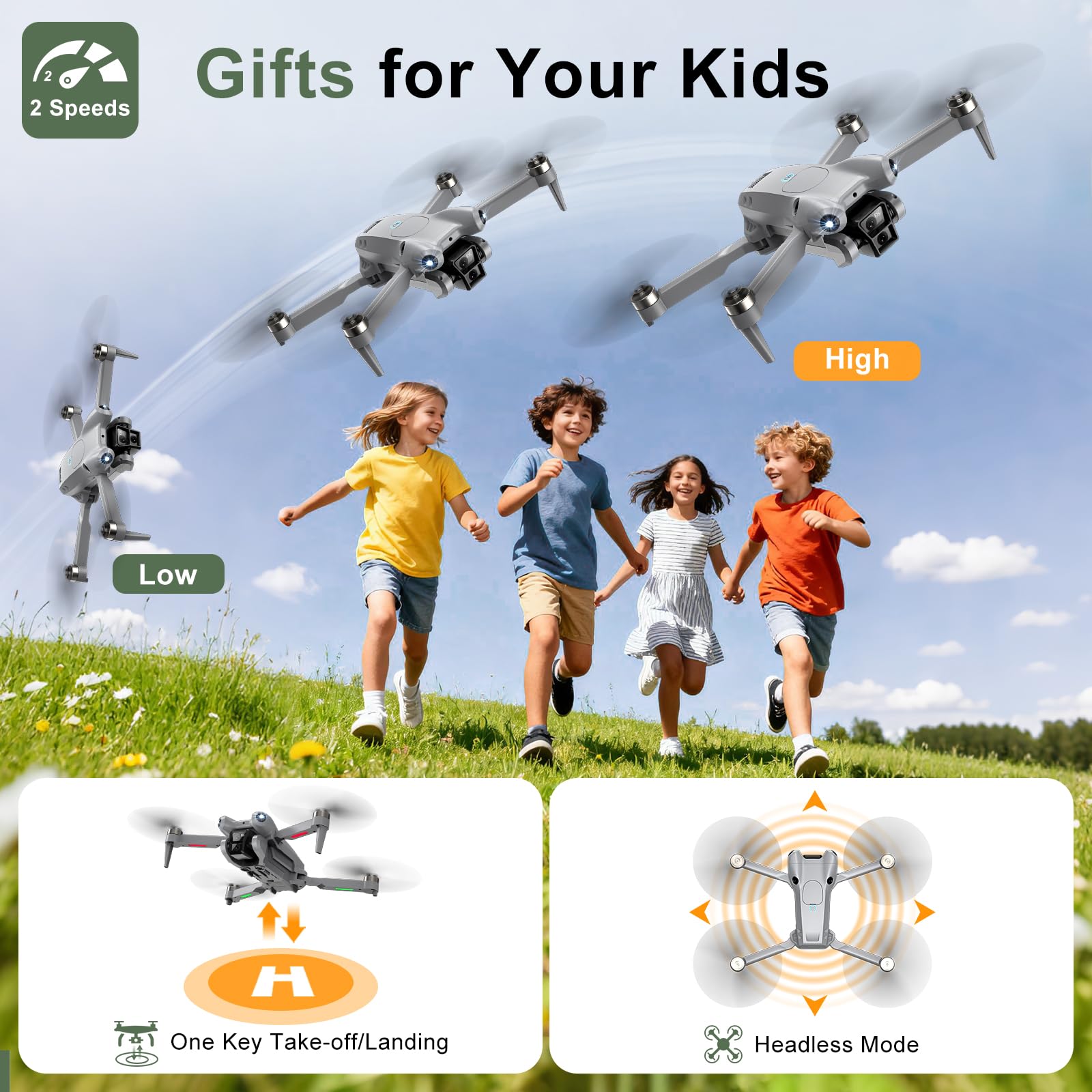 Mroace Mini 4K Camera Drone with GPS and 3-Axis Gimbal