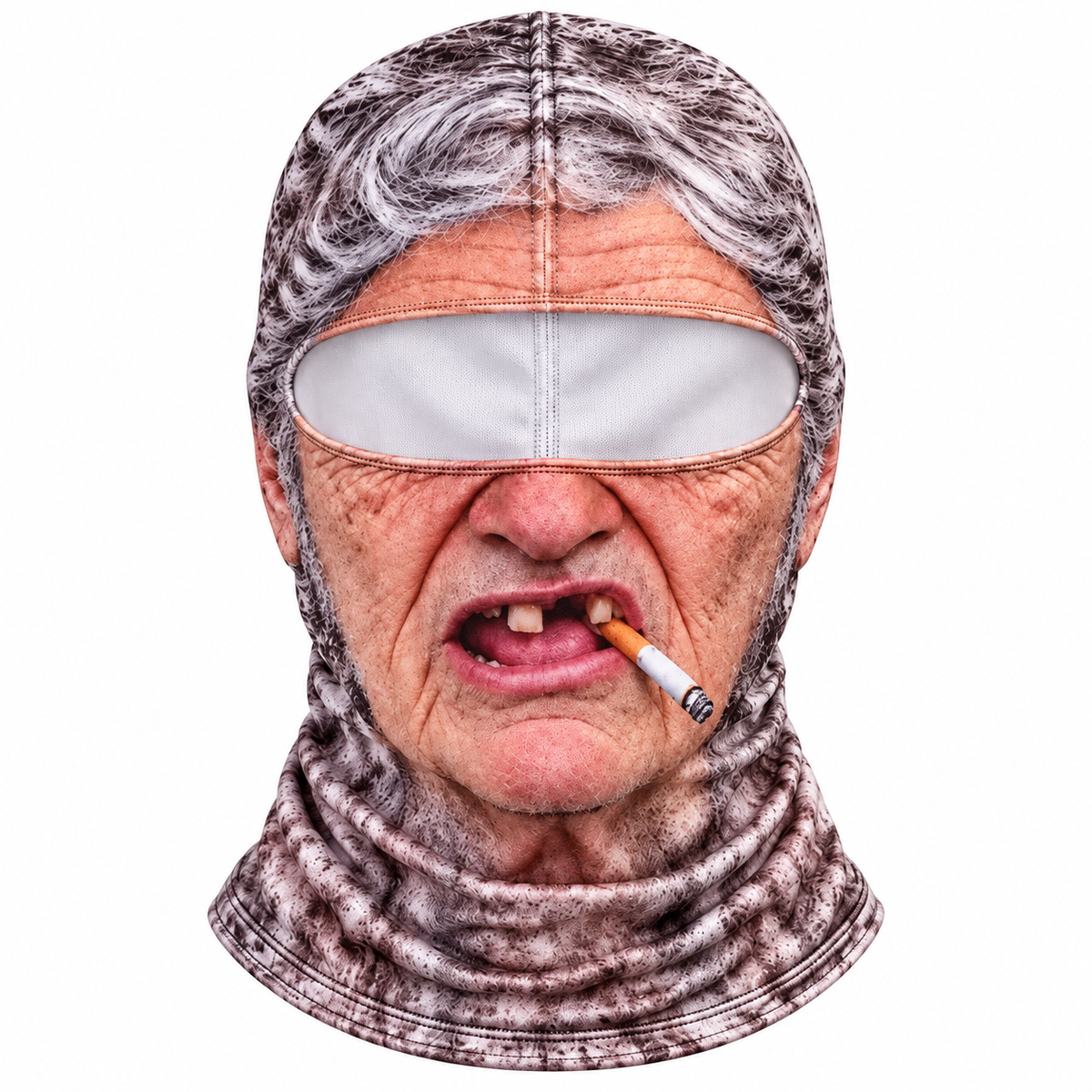 Mroace Funny Old Man Face Thermal Balaclava Mask