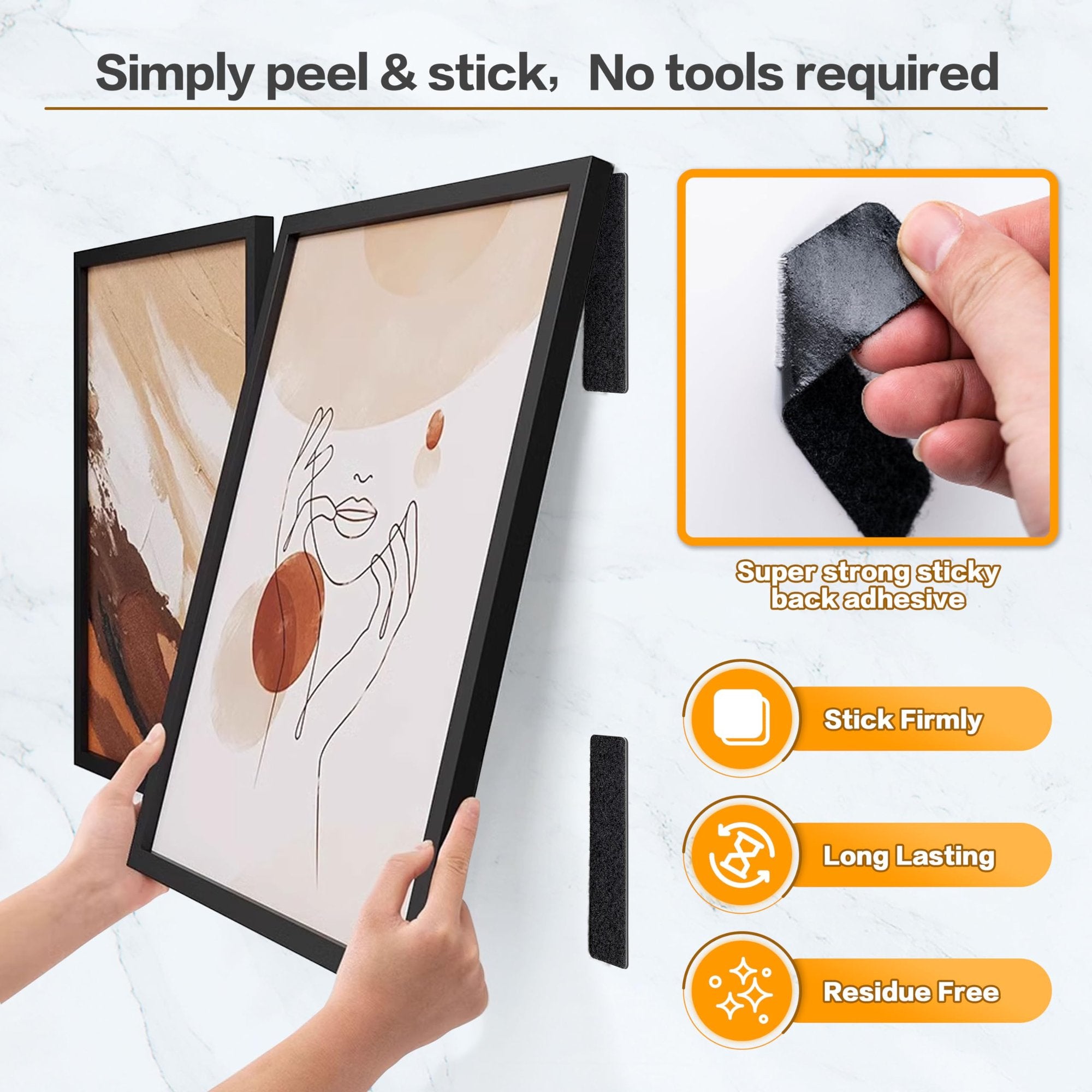 Mroace Heavy Duty Self Adhesive Hook and Loop Strips