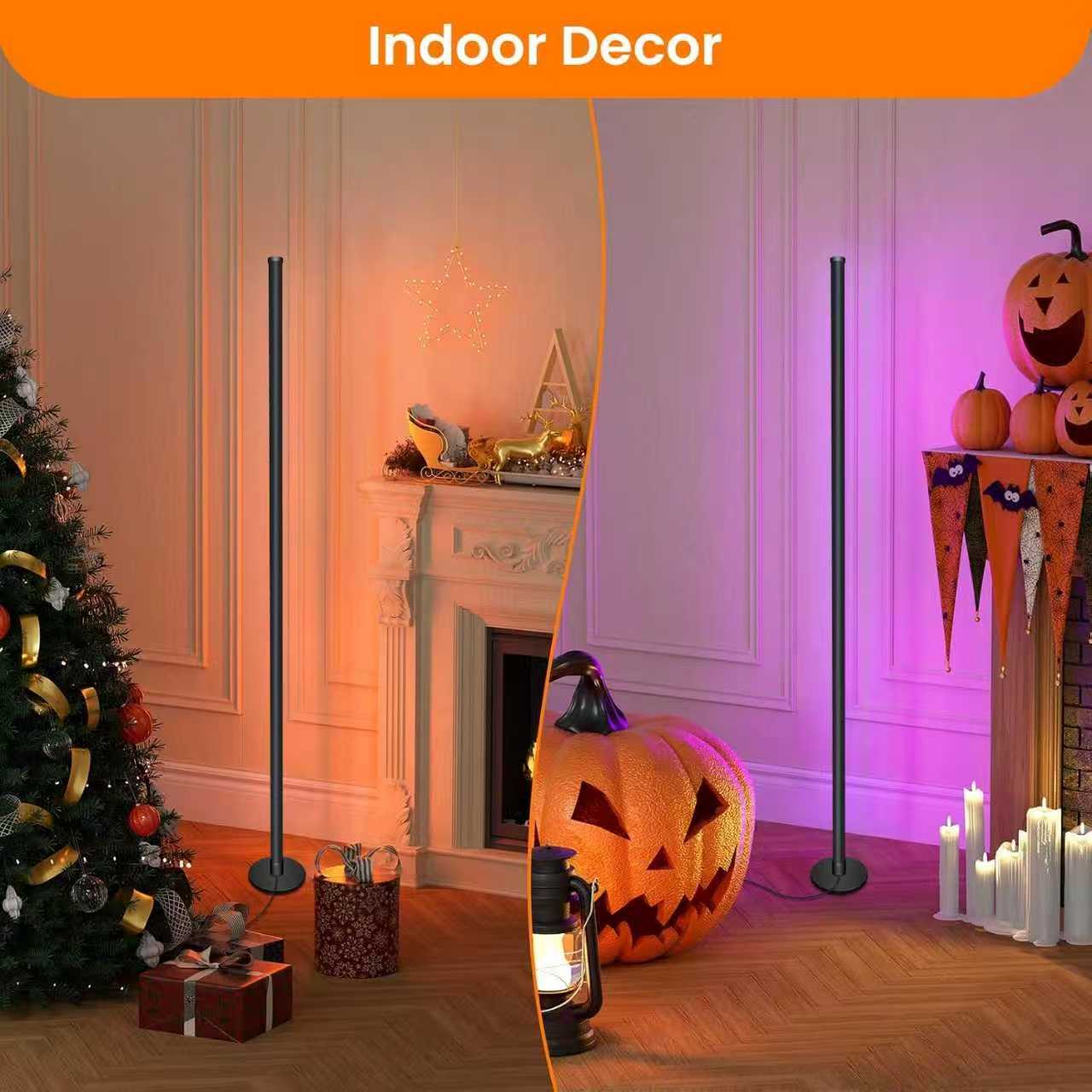 Mroace Smart Dimmable RGB Corner Floor Lamp