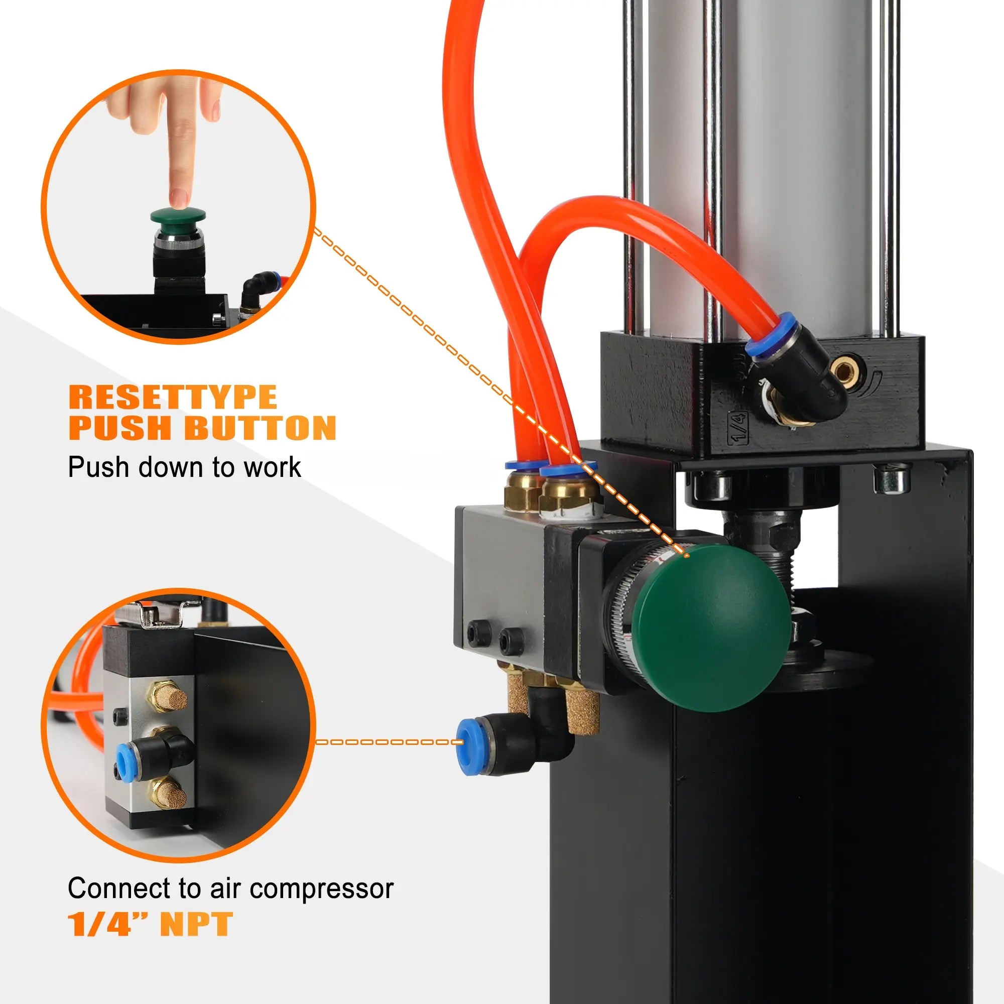 Mroace Heavy Duty Pneumatic Can Crusher