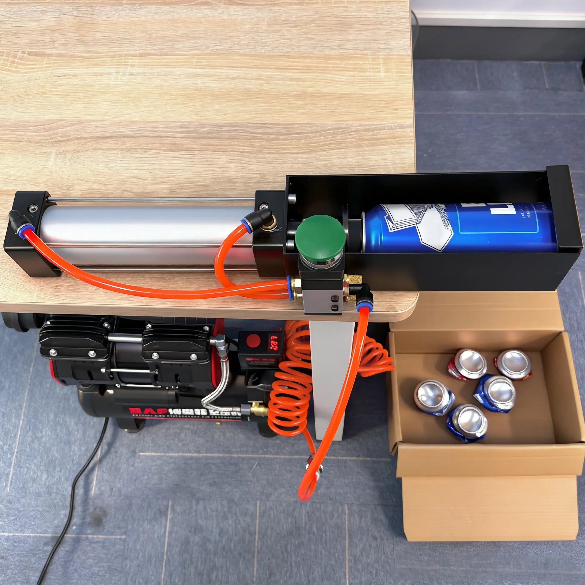 Mroace Heavy Duty Pneumatic Can Crusher