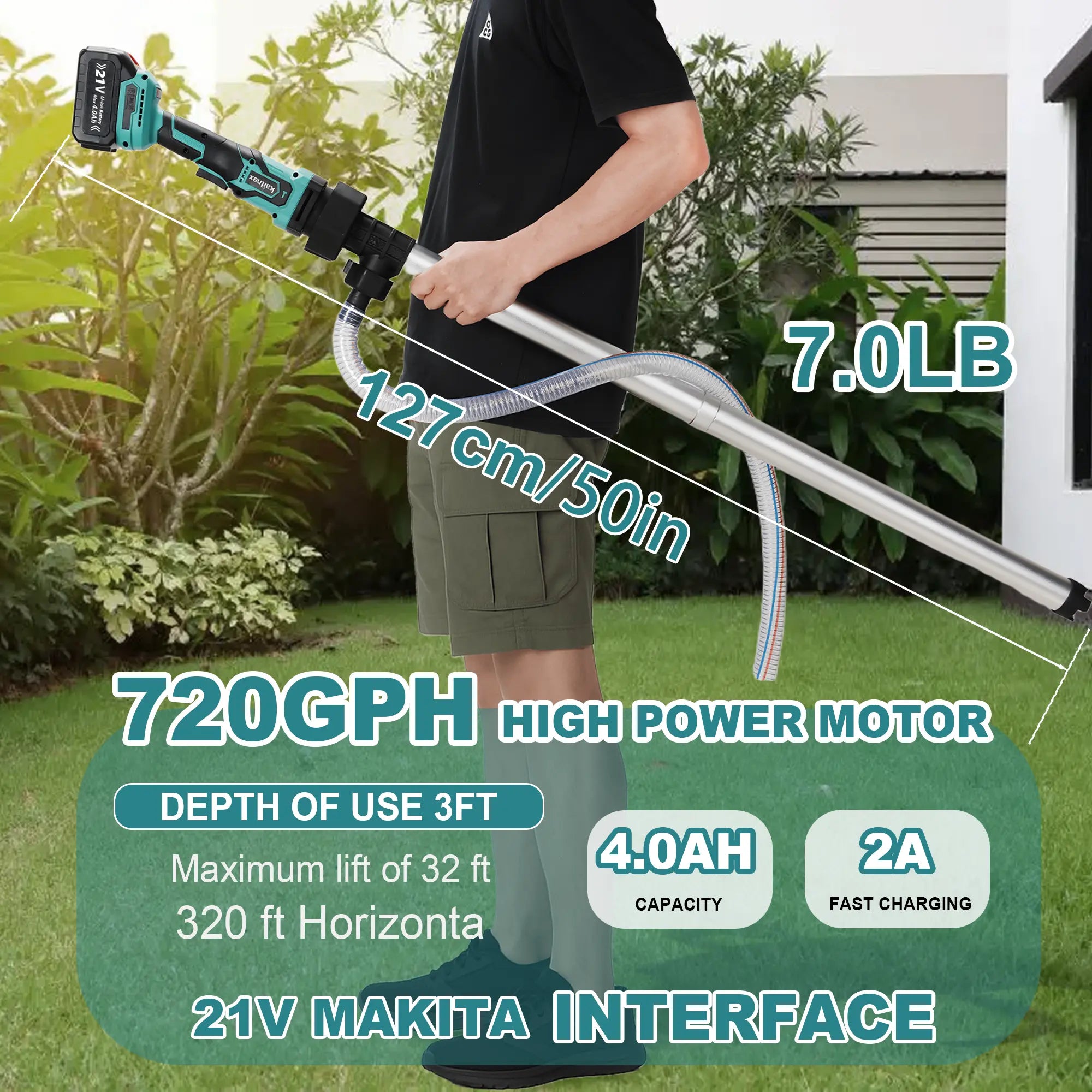 Mroace Cordless Portable Water Transfer Pump