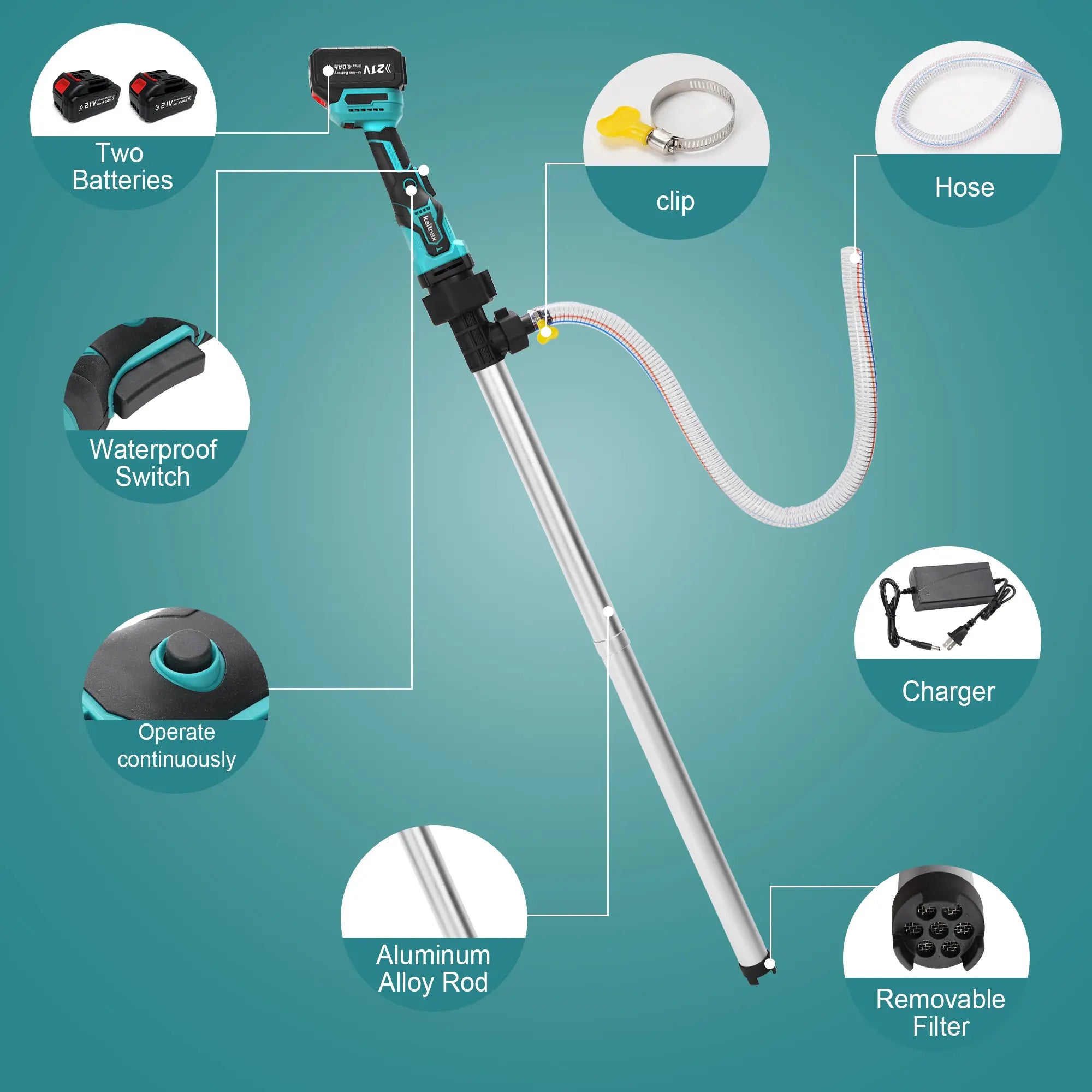 Mroace Cordless Portable Water Transfer Pump