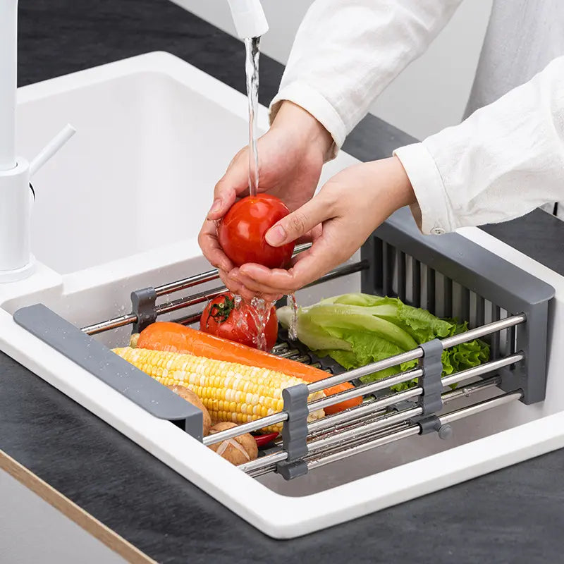 Mroace Expandable Stainless Steel Over Sink Dish Rack