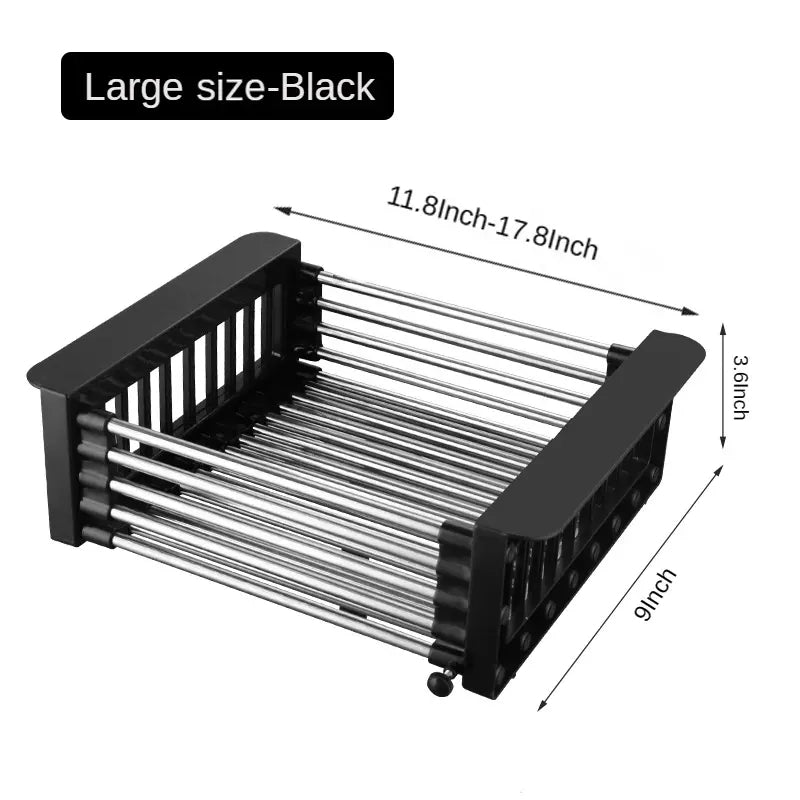 Mroace Expandable Stainless Steel Over Sink Dish Rack