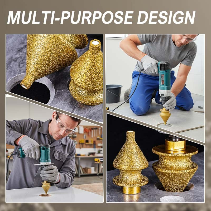 Mroace Brazed Diamond Chamfering Bit - Gold
