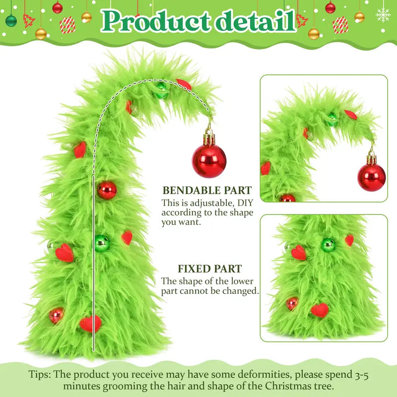 Mroace Bendable Artificial Christmas Tree With Plush Elf Charm