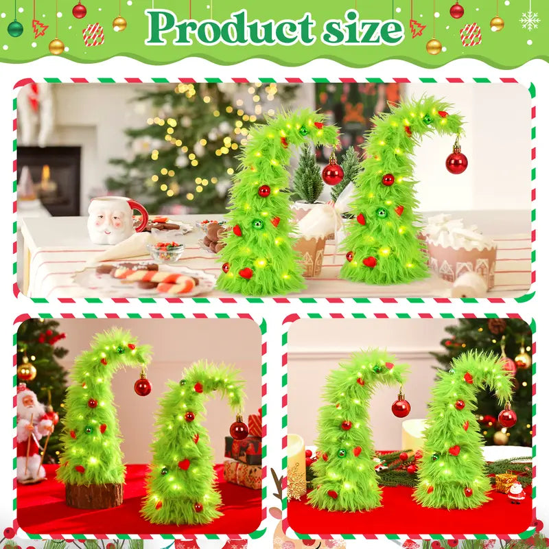 Mroace Bendable Artificial Christmas Tree With Plush Elf Charm