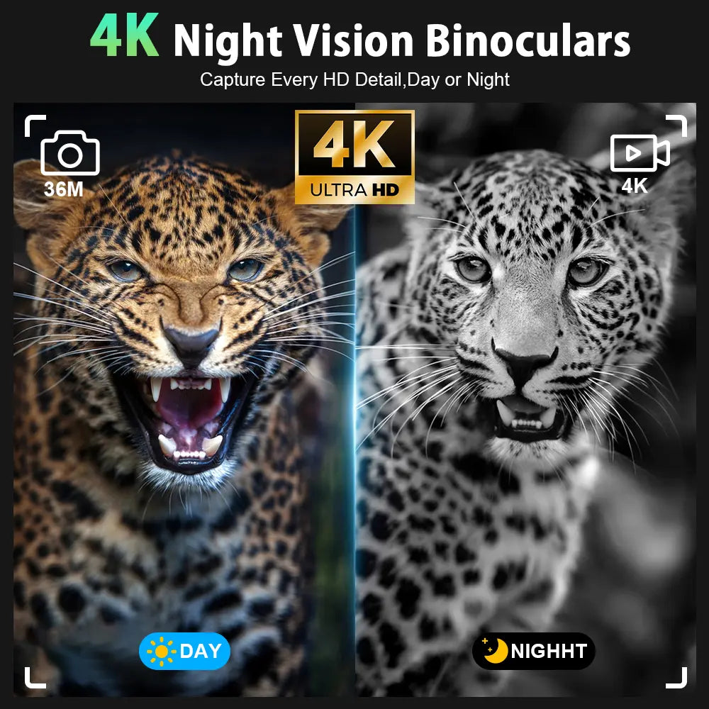 Mroace 4K Infrared Night Vision Goggles Binoculars