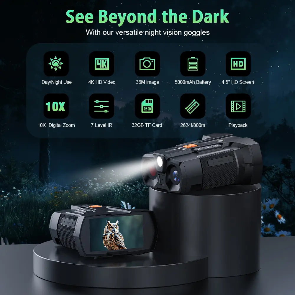 Mroace 4K Infrared Night Vision Goggles Binoculars