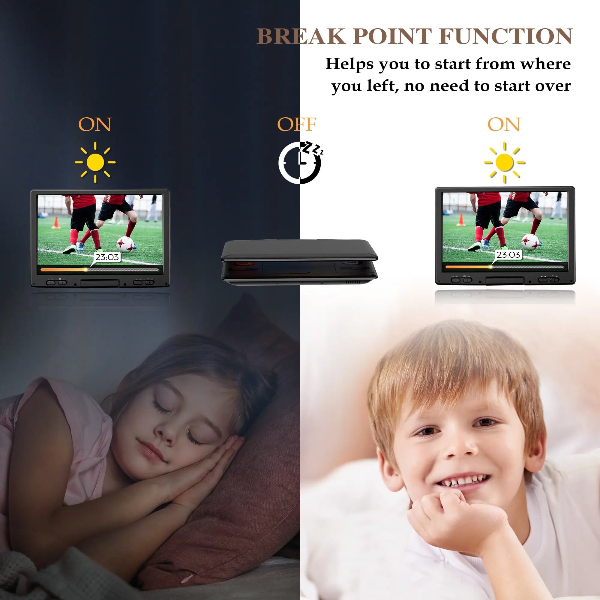 Mroace Portable Rechargeable CD DVD Player