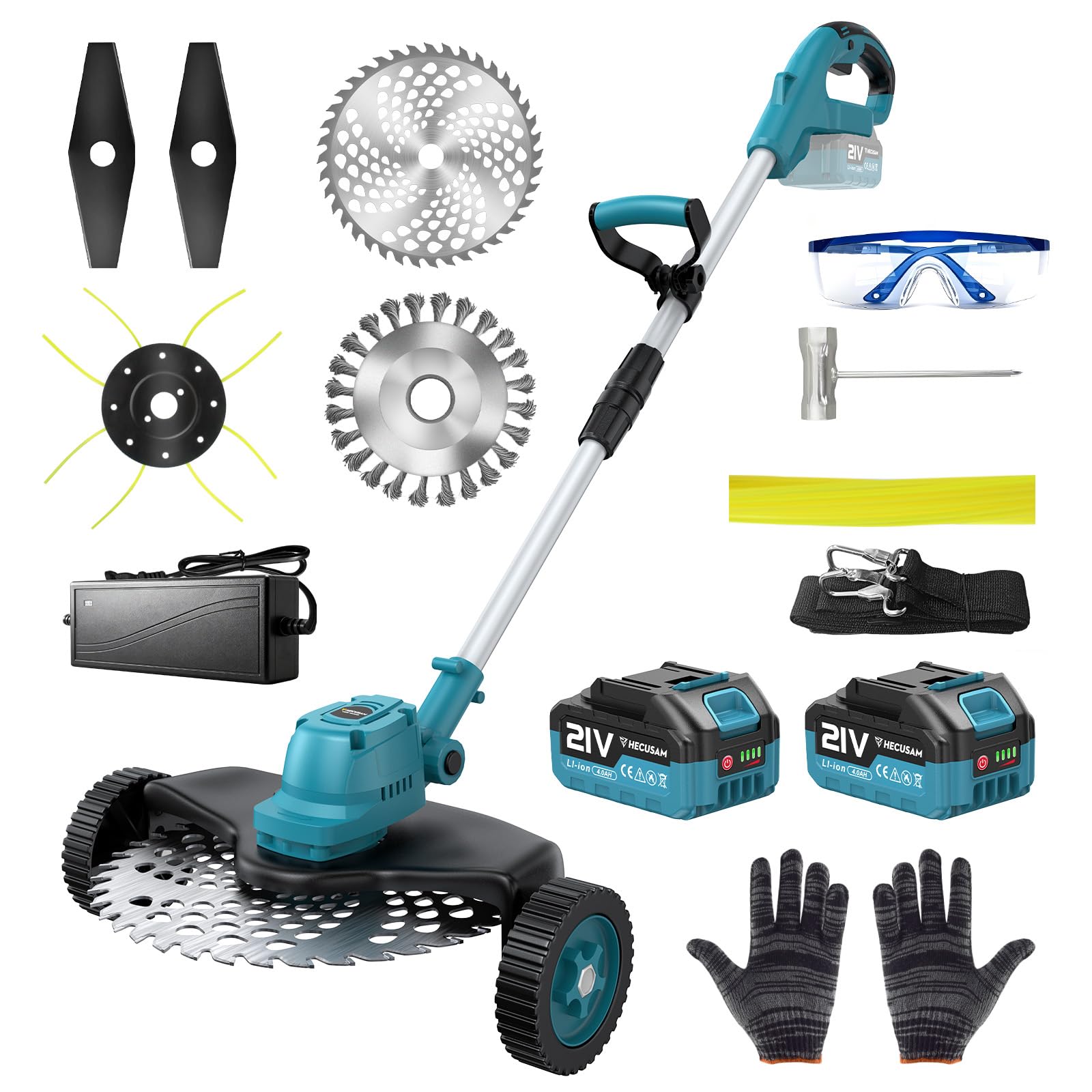 Mroace Cordless Wheeled String Trimmer