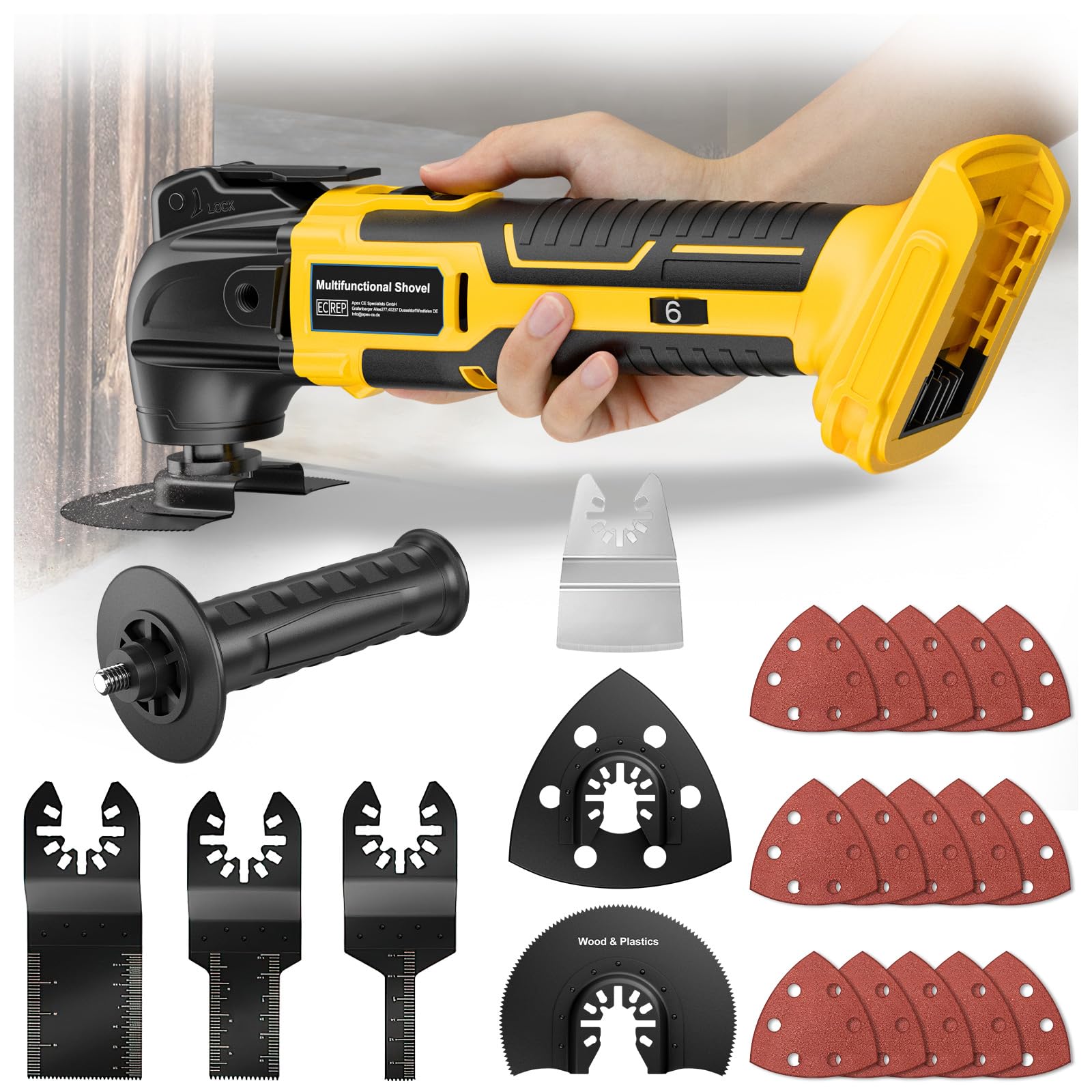 Mroace Cordless Brushless Oscillating Multi Tool