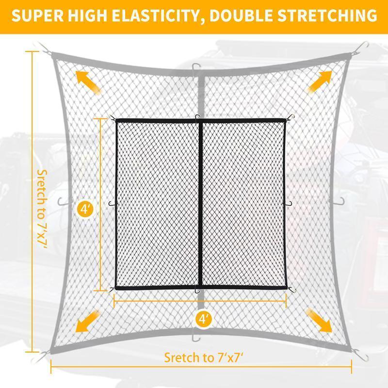 Mroace Highly-Elastic Multi-Vehicle Truck Bed Cargo Net