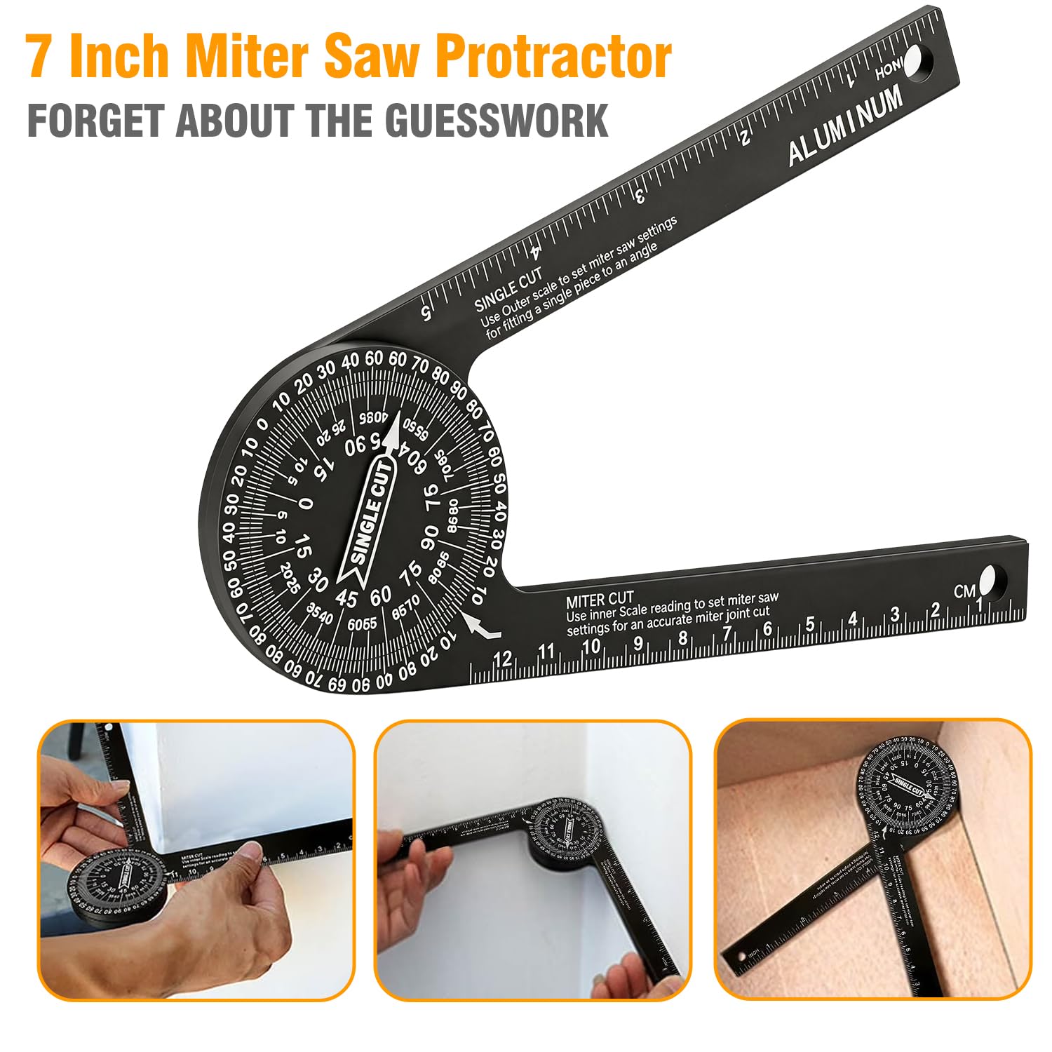 Mroace Aluminum 7-Inch Miter Saw Protractor
