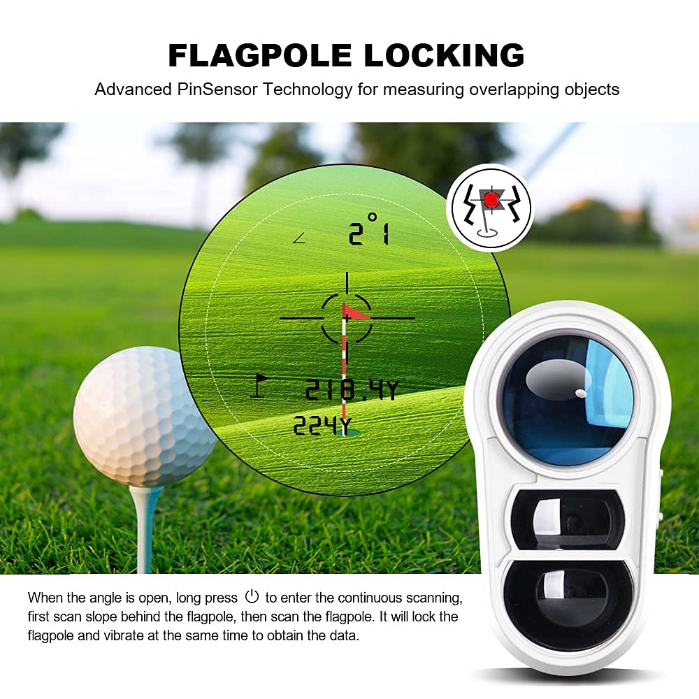 Mroace Rechargeable Laser Golf Rangefinder with Slope