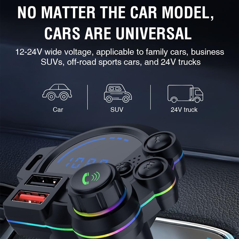 Mroace PD20W QC3.0 Hands-Free Bluetooth 5.3 FM Transmitter