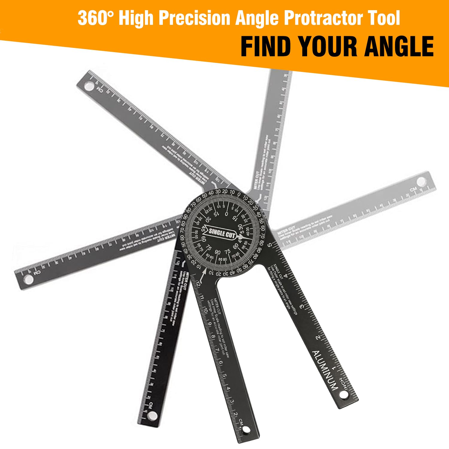 Mroace Aluminum 7-Inch Miter Saw Protractor