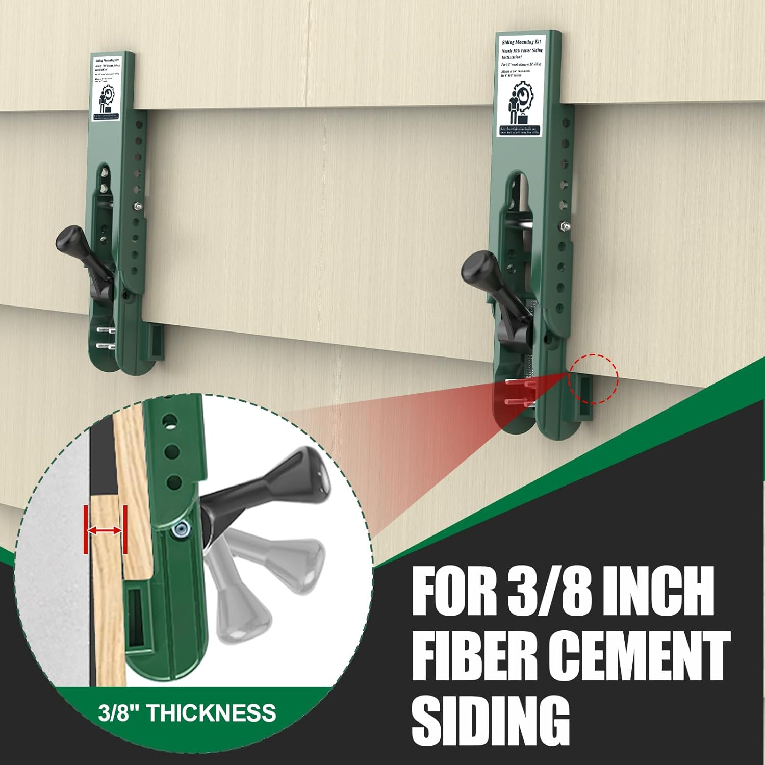 Mroace Fiber Cement Siding Mounting Kit