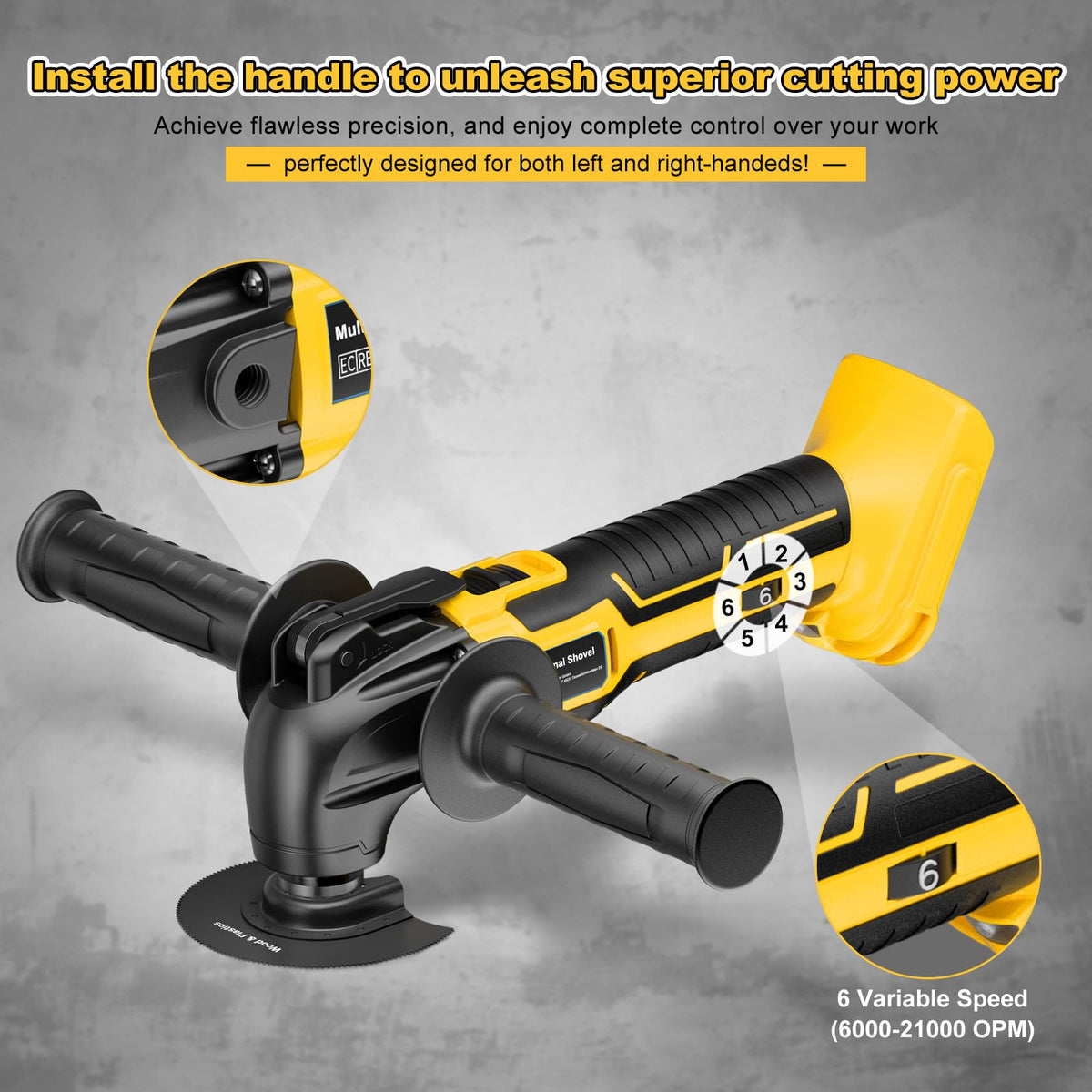 Mroace Cordless Brushless Oscillating Multi Tool