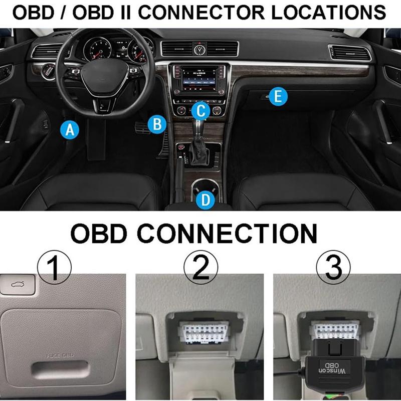 Mroace 24V-to-5V Low-Voltage Protection Dashcam OBD Hardwire Kit