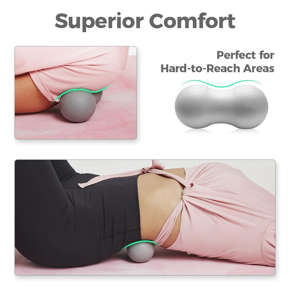 Mroace Highly-Durable Double Lacrosse Peanut Massage Ball