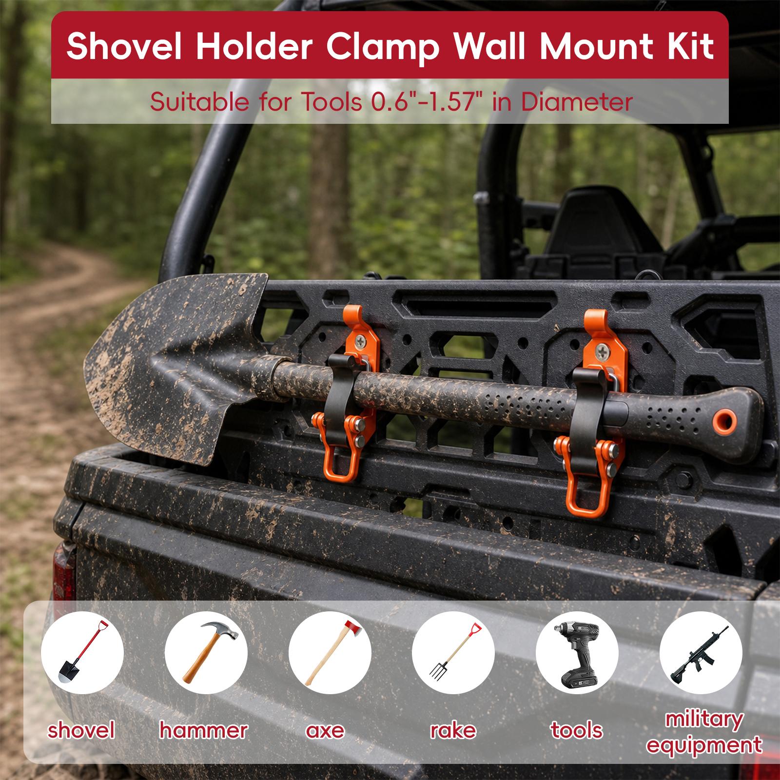 Mroace 2Pcs Shovel Mount for Roof Rack