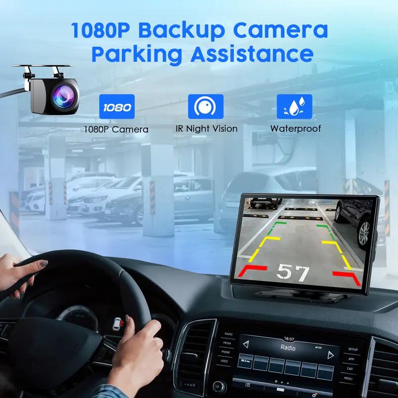 Mroace 9-Inch Wireless 1080P Backup Camera CarPlay Car Stereo