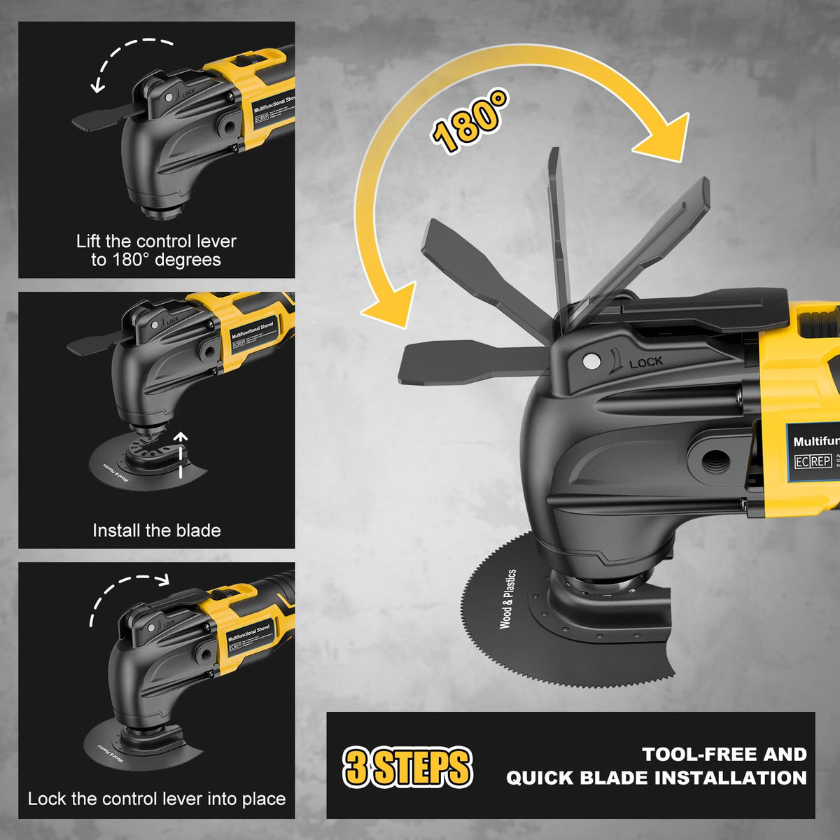 Mroace Cordless Brushless Oscillating Multi Tool