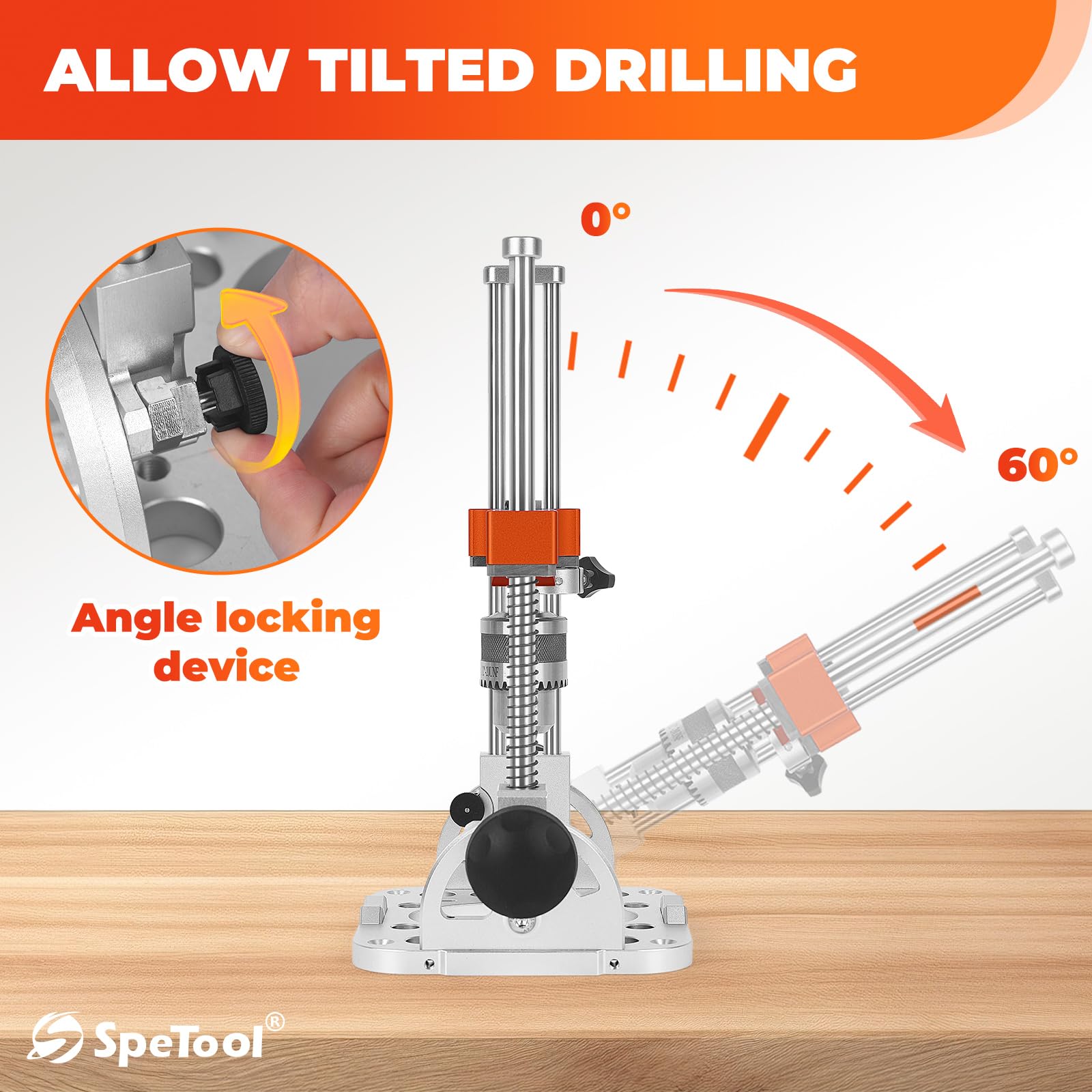 Mroace Adjustable Multi Angle Portable Drill Guide