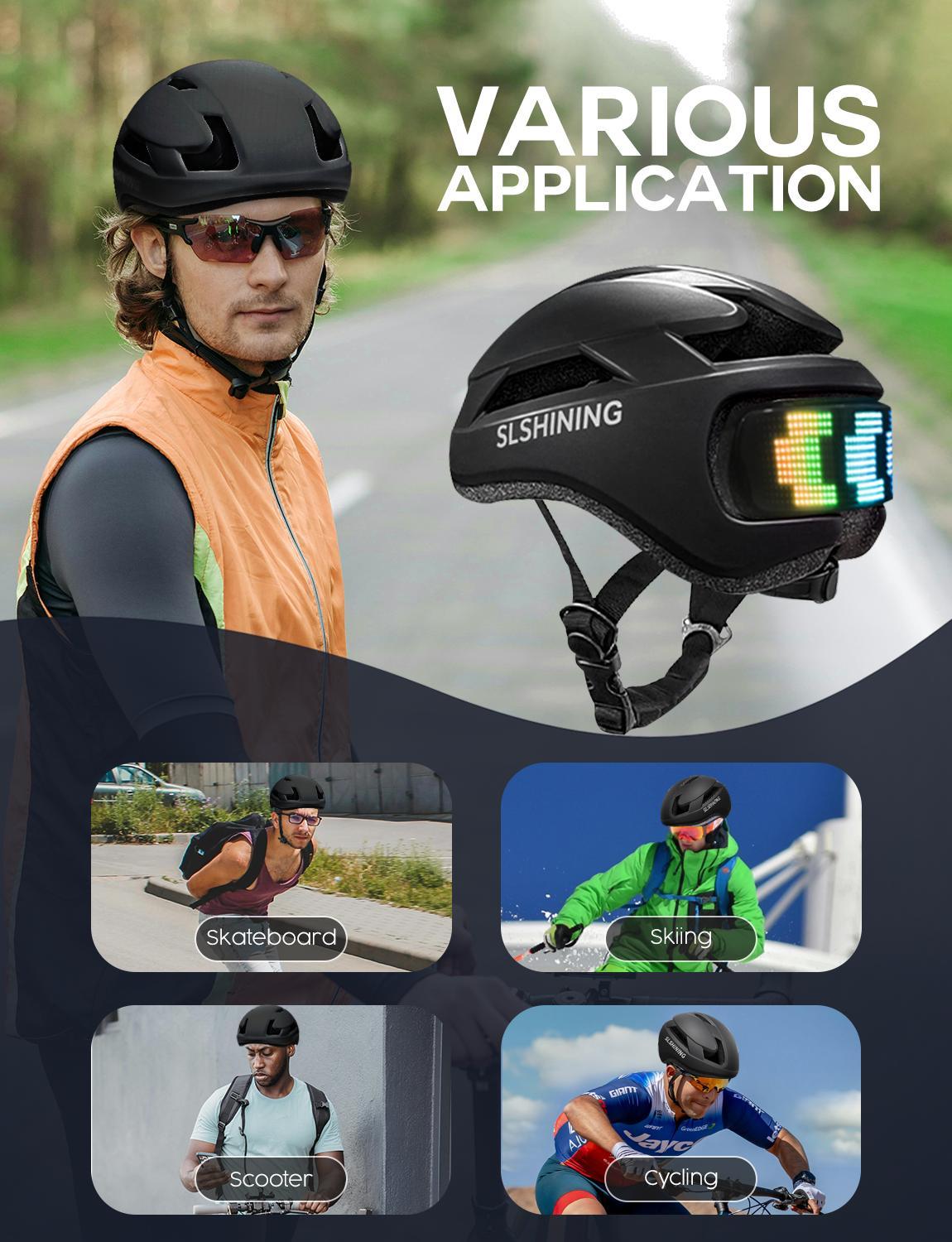 Mroace App-Controlled LED-Display Bikers Helmet