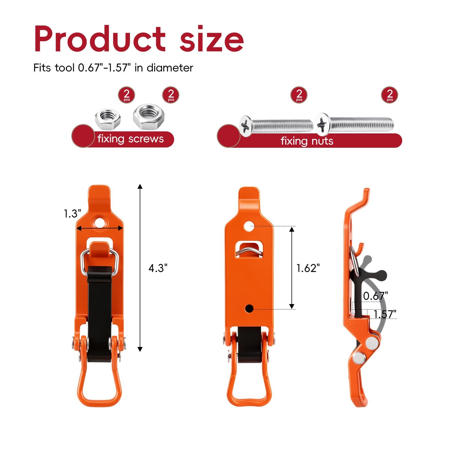 Mroace 2Pcs Shovel Mount for Roof Rack