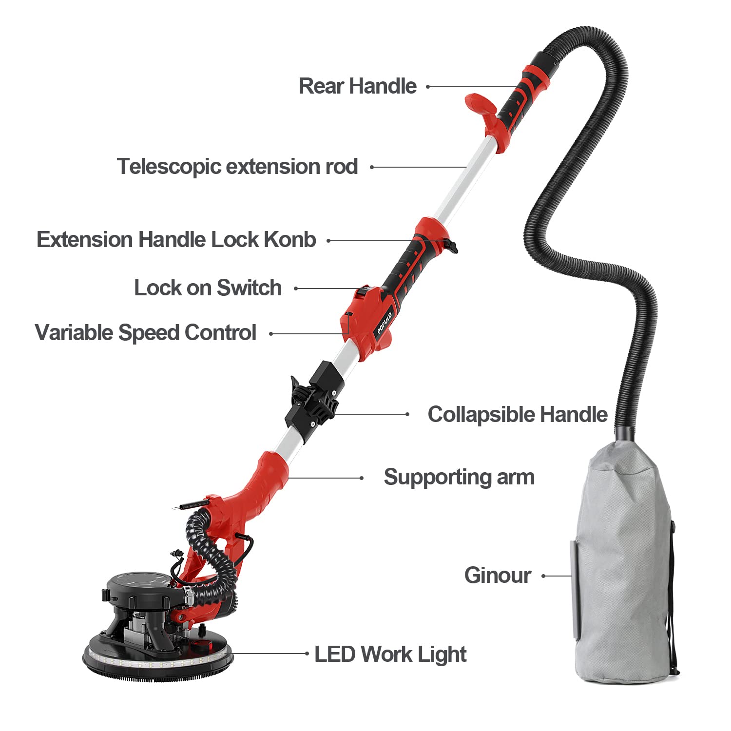 Mroace Dust Collection Electric Drywall Sander