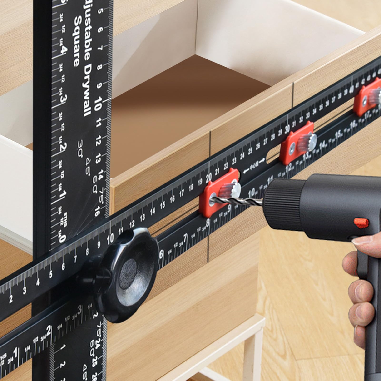 Mroace Adjustable Drilling Positioning Ruler