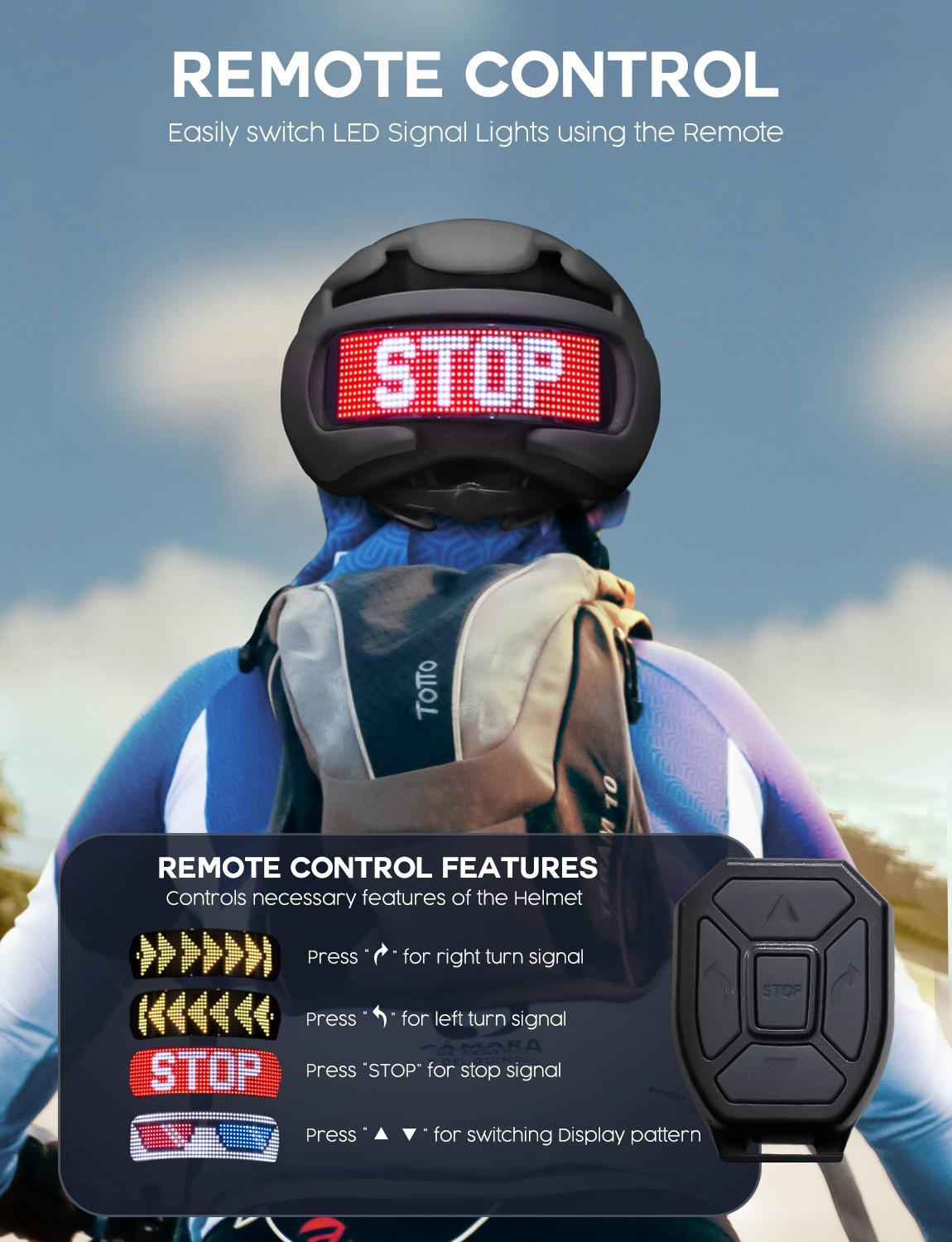 Mroace App-Controlled LED-Display Bikers Helmet
