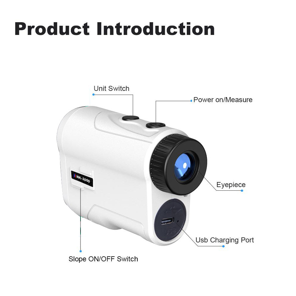 Mroace Rechargeable Laser Golf Rangefinder with Slope